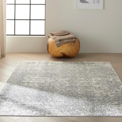 The Rug Seller Calvin Klein Vapor Designer Abstract Rugs CK971 Ivory Black