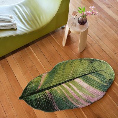 The Rug Seller Musa 165 Leaf Bath Mat in Apple Green by Abyss & Habidecor&nbsp;70x140cm