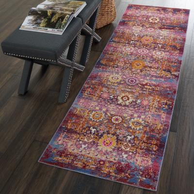 The Rug Seller Vintage Kashan Runners VKA03 by Nourison in Red Multi&nbsp;71x244cm
