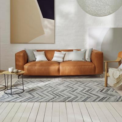 The Rug Seller Cabana 20087 095 Chevron Outdoor Rugs in Grey Multi
