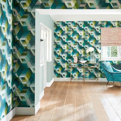 The Rug Seller Arccos Wallpaper 111970 by Harlequin in Emerald BlushRoll