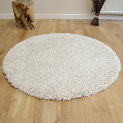 The Rug Seller Twilight Circular Rugs 39001 6926 Chalk Shaggy