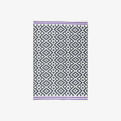 The Rug Seller Aztec Geometric Outdoor Rugs in Grey Purple160x230cm
