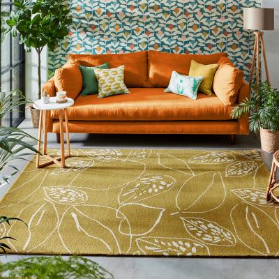 The Rug Seller Orto 125406 Wool Rugs by Scion in Citrus Green250x350cm