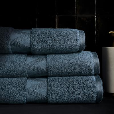 The Rug Seller Kanoko Organic Cotton Towels by Zoffany in Reign Blue90x150cm
