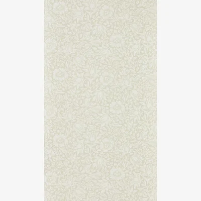 The Rug Seller Mallow Wallpaper 216676 by Morris & Co in Cream Ivory White&nbsp;Roll