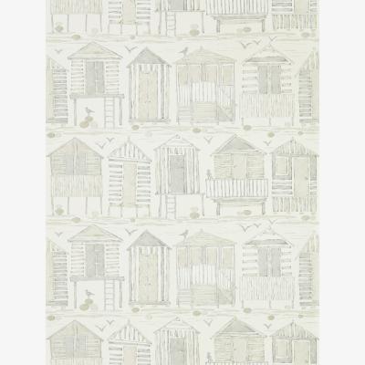 The Rug Seller Beach Huts Wallpaper 216561 by Sanderson in Driftwood BrownRoll