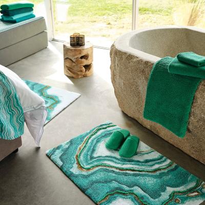 The Rug Seller Agatha 800 Marble Bath Mat in Gold by Designer Abyss & Habidecor&nbsp;60x100cm