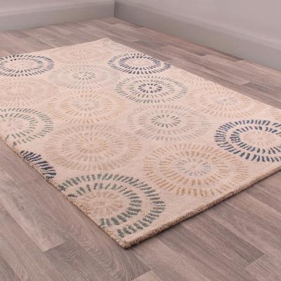 The Rug Seller Fusion Davis in Beige and Blue