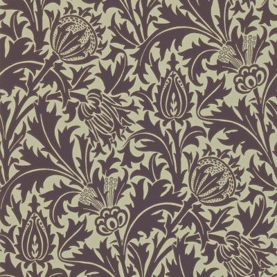 The Rug Seller Thistle Wallpaper 210482 by Morris & Co in Mulberry Linen Beige&nbsp;Roll