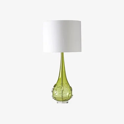 The Rug Seller Sebastian Crystal Glass Lamp by William Yeoward in Moss Green&nbsp;51x22cm