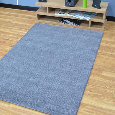 The Rug Seller Chequers Wool Rugs in Slate