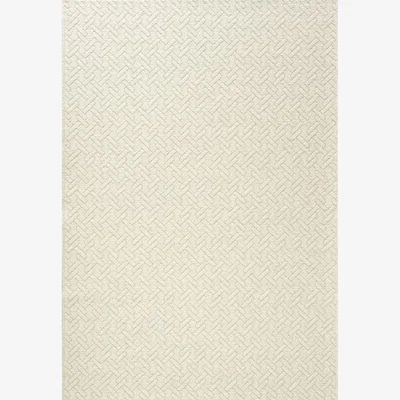 The Rug Seller High Line Geometric Wool Rugs 99031 6015 in Cream240x330cm