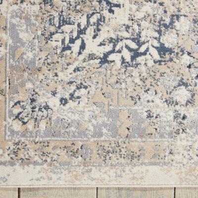 The Rug Seller Malta Rugs MAI01 by Kathy Ireland in Ivory and Blue