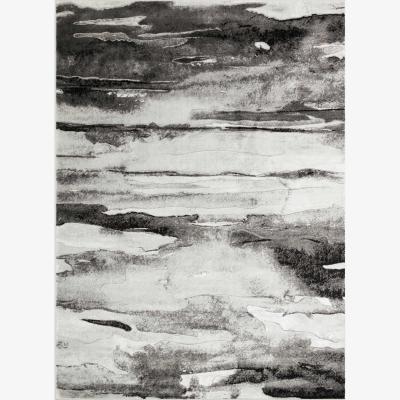 The Rug Seller Blaze BLZ02 Abstract Marble Rugs in Silver Grey