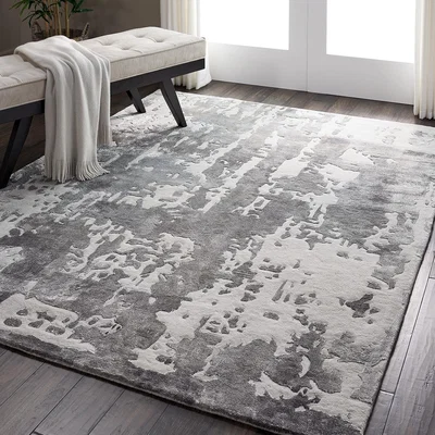 The Rug Seller Prismatic Modern Abstract Rugs in PRS12 Charcoal Grey by Nourison&nbsp;259x351cm