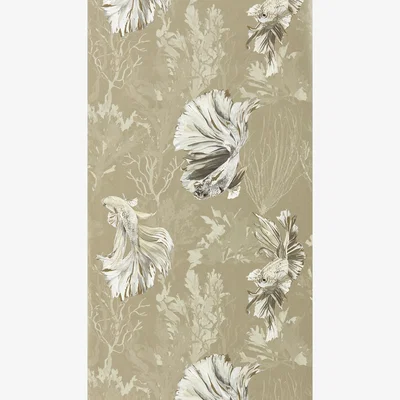 The Rug Seller Halfmoon Wallpaper 112765 by Harlequin in Gilver Tranquility&nbsp;Roll