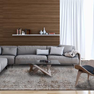 The Rug Seller Louis De Poortere Fading World Medallion Rugs 8257 Grey Ebony140x200cm