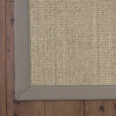 The Rug Seller Boucle Sesame Natural Fibre Sisal Bordered Runner Rugs&nbsp;68x245cm