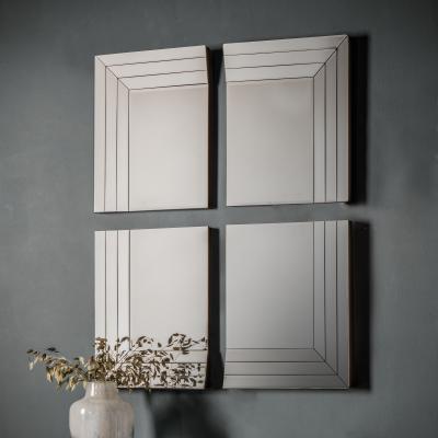 The Rug Seller Luxe Tapi Marcello Square Wall Mirror Set of 450x40cm