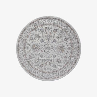 The Rug Seller Da Vinci Traditional Round Circle Rug 57166 6285 in Cream160x160cm