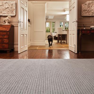The Rug Seller Cable Chunky Knitted Wool Rugs in Warm Grey