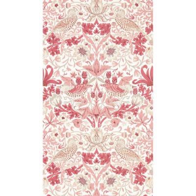 The Rug Seller Simply Strawberry Thief Wallpaper 217059 by Morris & Co in Madder Red&nbsp;Roll