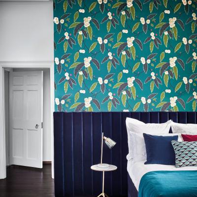 The Rug Seller Coppice Wallpaper 112132 by Harlequin in Peacock Azalea Midnight&nbsp;Roll