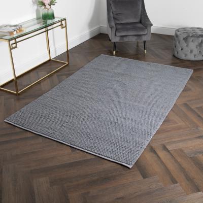 The Rug Seller Berkeley Textured Wool Rugs in Grey160x230cm
