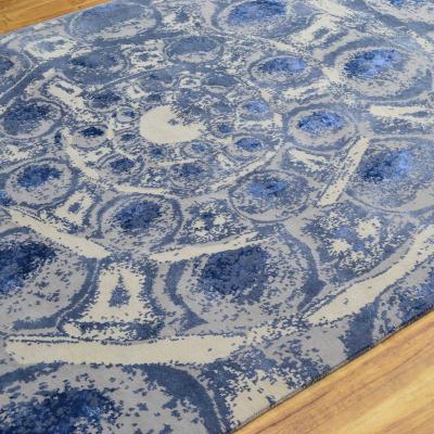 The Rug Seller Bearings Rug in Blue and Grey