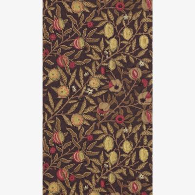 The Rug Seller Fruit Wallpaper 210397 by Morris & Co in Wine Manilla&nbsp;Roll