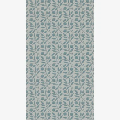 The Rug Seller Rosehip Wallpaper 214710 by Morris & Co in Mineral Blue&nbsp;Roll