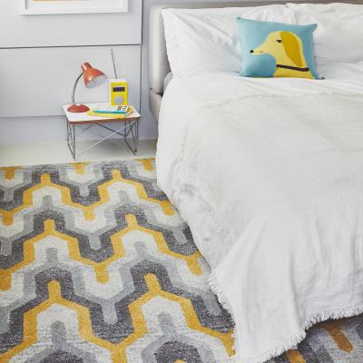 The Rug Seller Nova Rugs NV14 in Geo Yellow