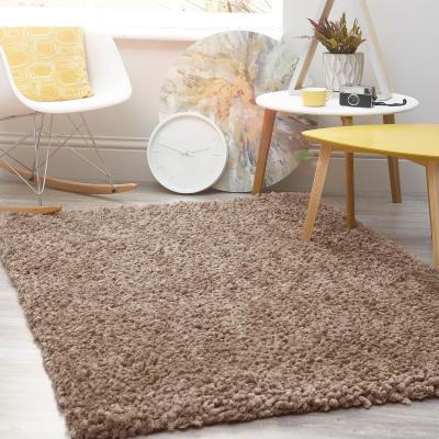 The Rug Seller Origins Portland Shaggy Rugs in Natural Brown&nbsp;110x160cm