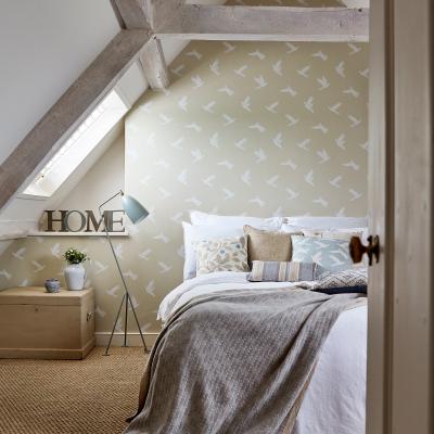 The Rug Seller Paper Doves Wallpaper 216378 by Sanderson in Linen Beige&nbsp;Roll