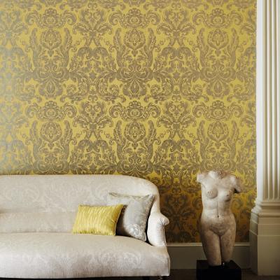 The Rug Seller Brocatello Wallpaper 312116 by Zoffany in Mimosa Yellow&nbsp;Roll