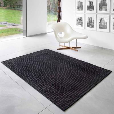 The Rug Seller Structures Trammel Rug 9247 in Oppian Black