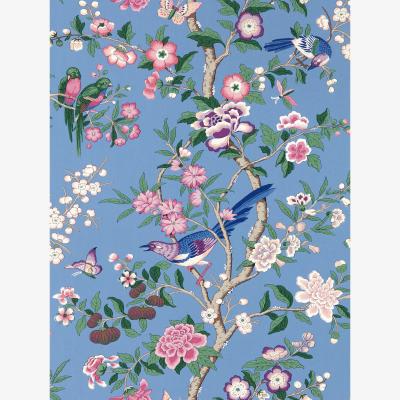 The Rug Seller Chinoiserie Hall Wallpaper 217111 by Morris & Co in Blueberry Purple&nbsp;Roll
