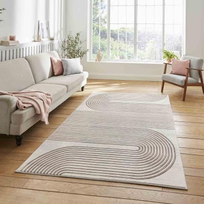 The Rug Seller Apollo 2683 Modern Art Deco Geometric Rugs in Grey Rose Pink160x220cm