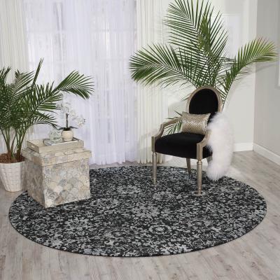 The Rug Seller Nourison Twilight Circular Rugs TWI13 in Onyx