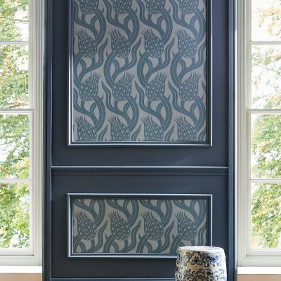 The Rug Seller Persian Tulip Wallpaper 312997 by Zoffany in Blue Stone&nbsp;Roll
