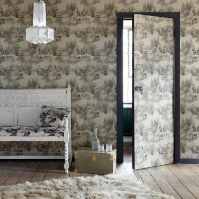 The Rug Seller Anastacia Wallpaper W0080 04 by Clarke and Clarke in Gilver Grey&nbsp;Roll