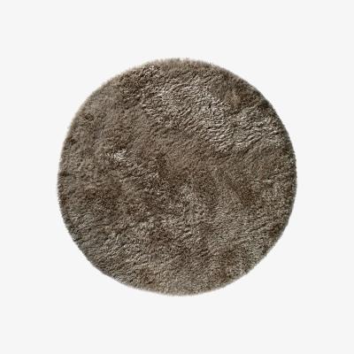 The Rug Seller Plush Circle in Taupe