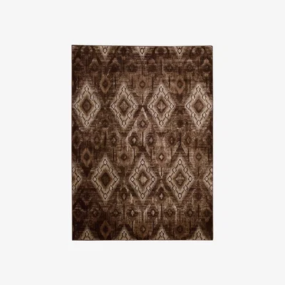 The Rug Seller Karma Rugs KRM02 in Chocolate Brown