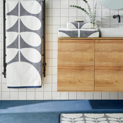 The Rug Seller Sunflower Towels by Orla kiely in Whale Blue50x90cm