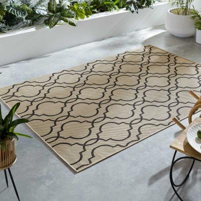 The Rug Seller Florence Alfresco Milan Rugs in Black and Beige