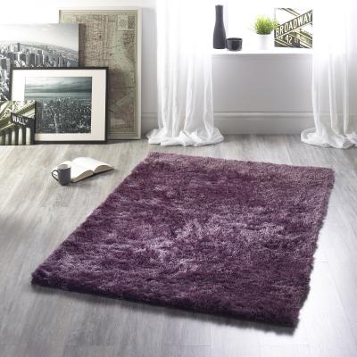 The Rug Seller Shimmer Shaggy Lustrous Rugs in Mauve&nbsp;120x170cm
