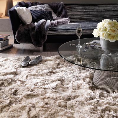 The Rug Seller Plush Shaggy Rugs in Sand