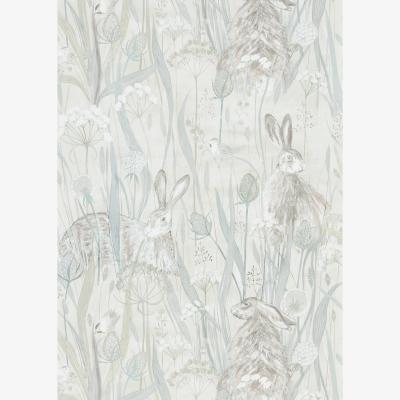 The Rug Seller Dune Hares Wallpaper 216518 by Sanderson in Mist Pebble Grey&nbsp;Roll