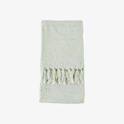 The Rug Seller Bryn Knit Textured Throw in Green&nbsp;130x170cm